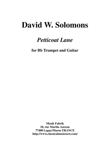 David. W. Solomons: Petticoat Lane for Bb trumpet and guitar