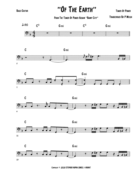 Of The Earth (arr. Accubass)