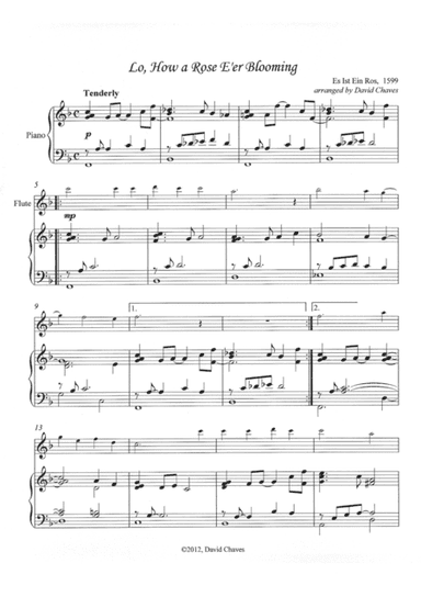 Lo, How a Rose E'er Blooming (arr. David Chaves)