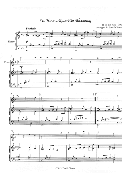 Lo, How a Rose E'er Blooming (arr. David Chaves)