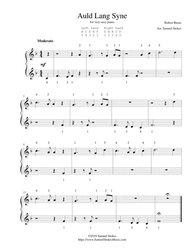 Auld Lang Syne - for very easy piano (arr. Samuel Stokes)