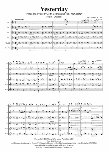 Yesterday (arr. Thomas H. Graf)