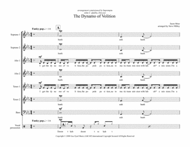 The Dynamo Of Volition (arr. Steve Milloy)