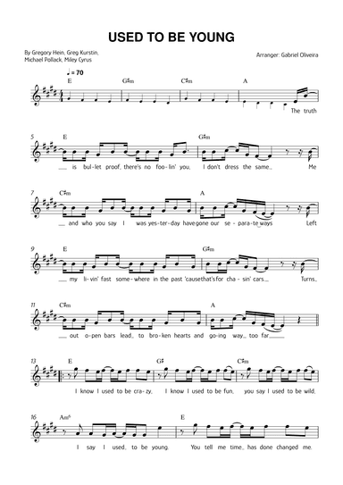 Used To Be Young (arr. Gabriel Oliveira)