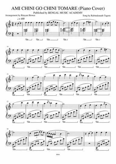 Ami Chini Go Chini Tomare (arr. Ritayan Biswas)