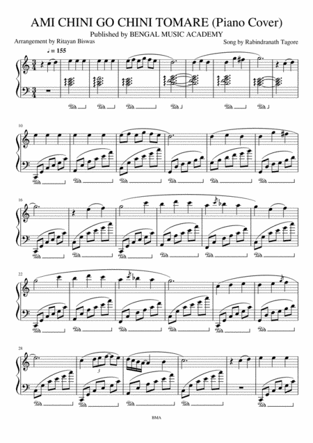 Ami Chini Go Chini Tomare (arr. Ritayan Biswas)