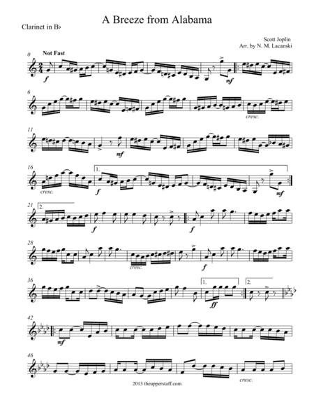 A Breeze from Alabama (arr. Nick Lacanski)