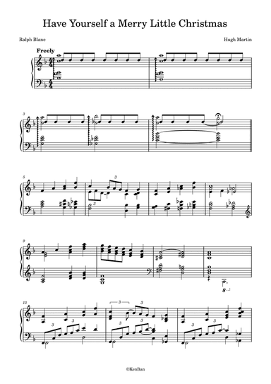Have Yourself A Merry Little Christmas (arr. KenBan)