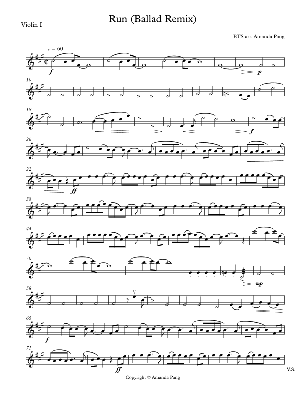 Run (arr. Amanda Pang)