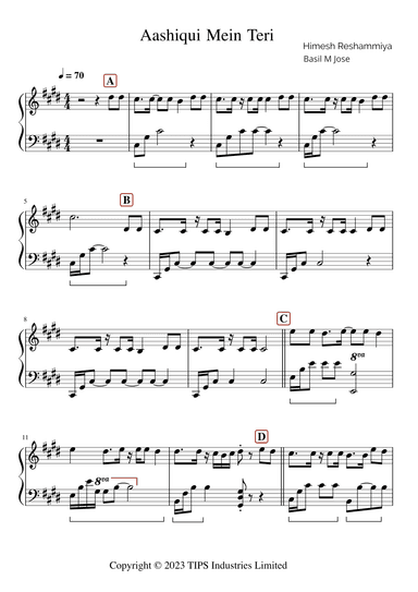 Aashiqui Mein Teri (arr. Basil M Jose)