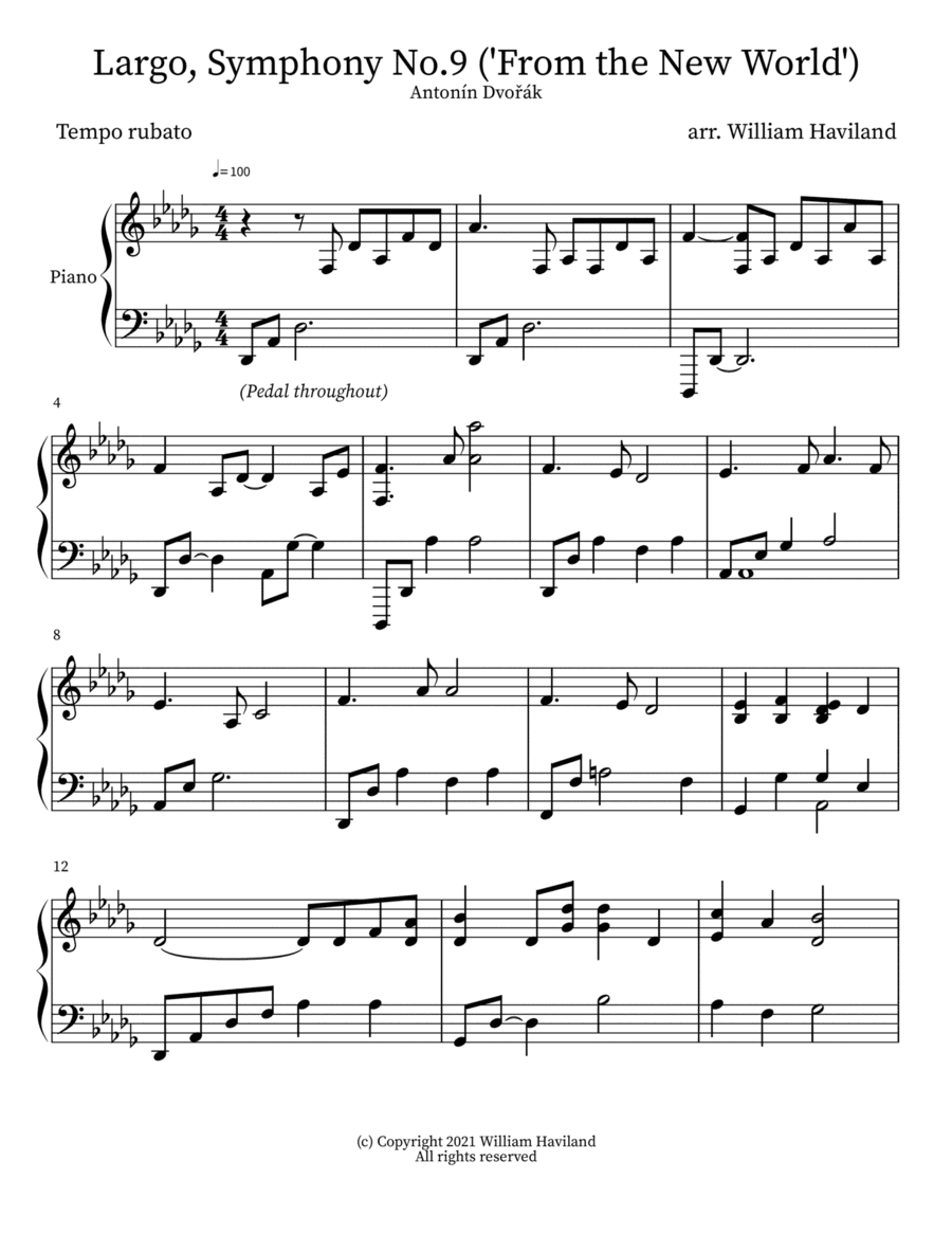 Largo [from New World Symphony] (arr. William Haviland)