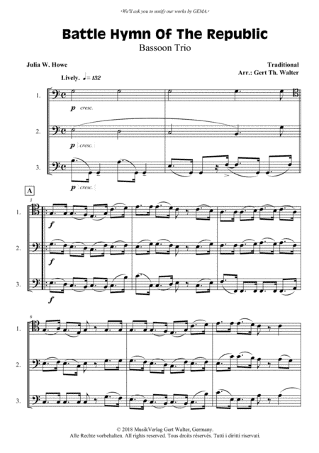 Battle Hymn Of The Republic (arr. Gert Th. Walter)