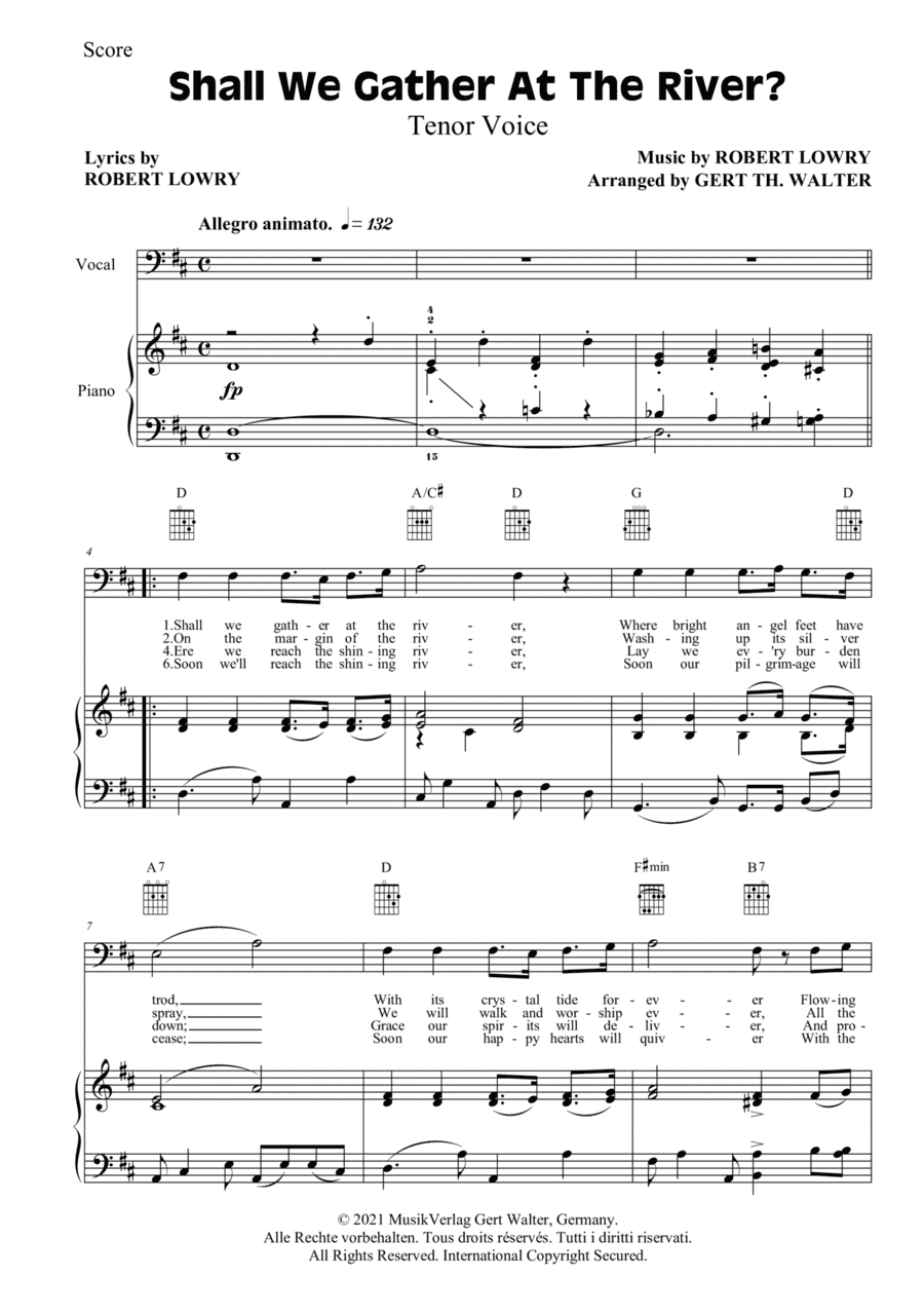 Shall We Gather At The River (arr. Gert Th. Walter)