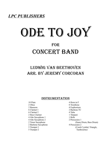 Ode to Joy for Concert Band (arr. Jeremy Corcoran)