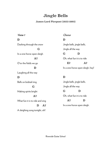 Jingle Bells (arr. Riverside Guitar School)