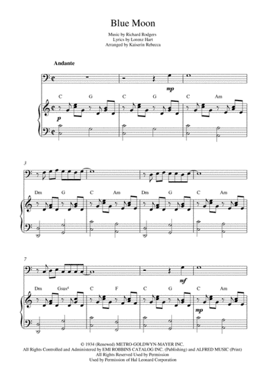 Blue Moon (arr. Kaiserin Rebecca)