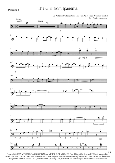 The Girl From Ipanema (garôta De Ipanema) (arr. Daniel Neumann)