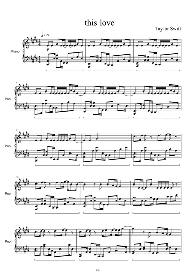 This Love (arr. Taylor Swift)