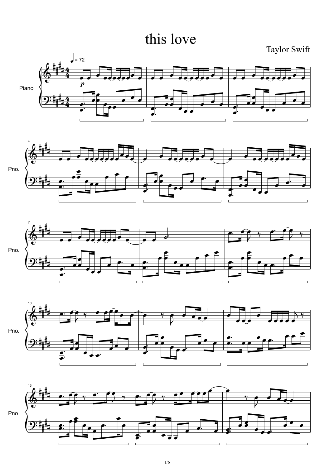 This Love (arr. Taylor Swift)