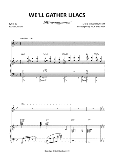 We'll Gather Lilacs (arr. Nick Barstow)