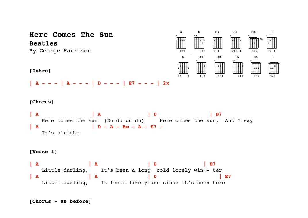 Here Comes The Sun (arr. Alex Davis)