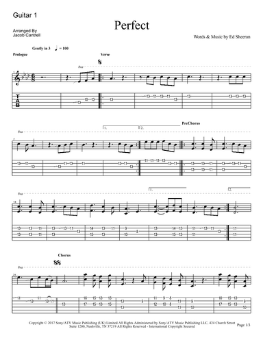 Perfect (arr. Jacob Thomas Cantrell)