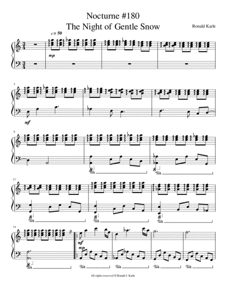 Night of gentle snow Nocturne #180