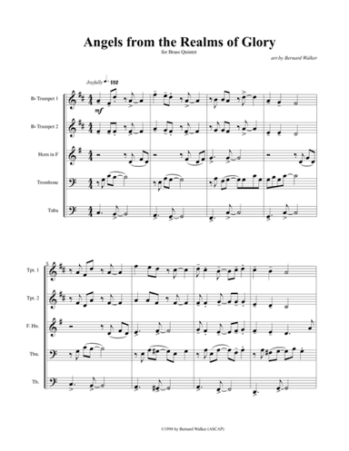 Angels From the Realms of Glory (arr. Bernard Walker)