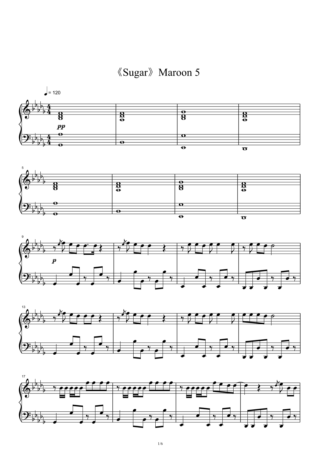 Sugar (arr. Maroon 5)