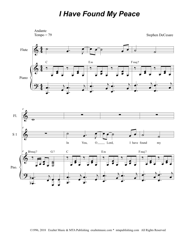 I Have Found My Peace (Vocal Trio - (SSA)