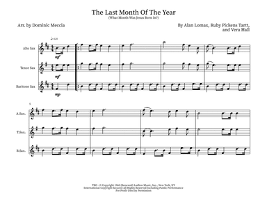 The Last Month Of The Year (what Month Was Jesus Born In?) (arr. Dominic Meccia)