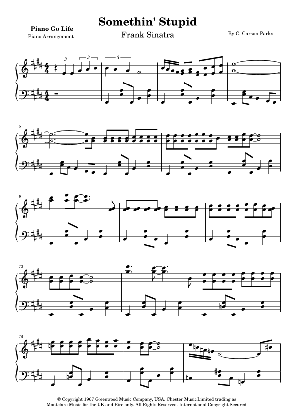 Somethin' Stupid (arr. Piano Go Life)