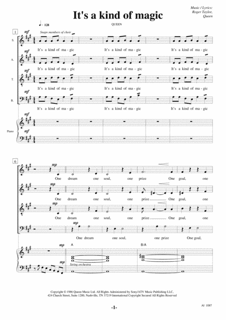 A Kind Of Magic (arr. Jetse Bremer)