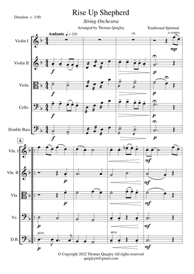 Rise Up Shepherd (arr. Thomas Quigley)