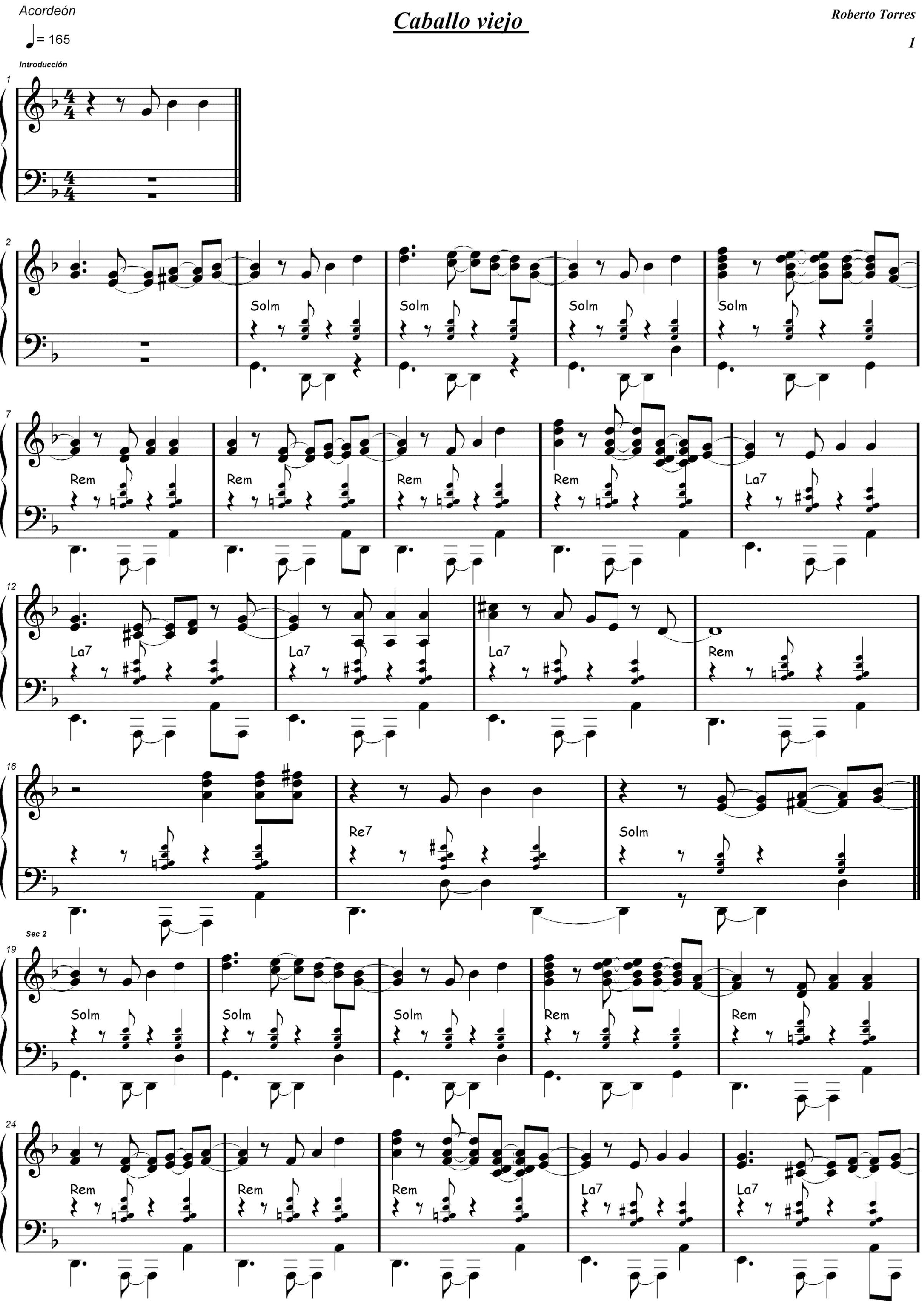 Caballo Viejo (arr. juan carlos esteve / Gran Coda)