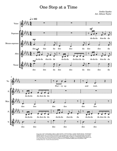 One Step At A Time (arr. Allison Taylor)
