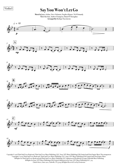 Say You Won't Let Go (arr. Rodrigo Nascimento)