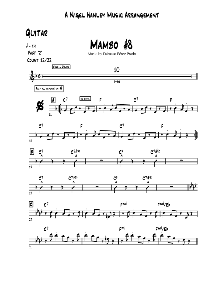 Mambo #8 (arr. Nigel Hanley)