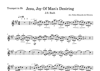 Jesu, Joy Of Men's Desiring (Bach) - Easy Arrangement (arr. Fabio Eduardo de Oliveira)