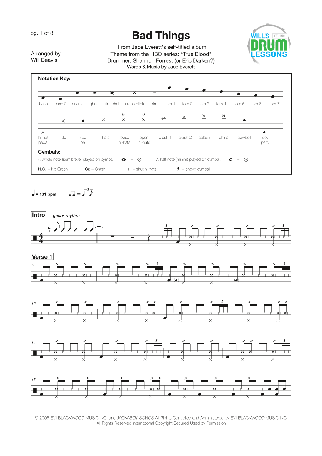 Bad Things (arr. Will Beavis)