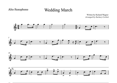 Wedding March (arr. Zachary Corbett)