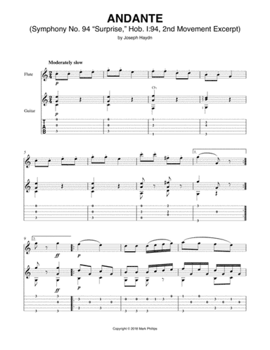 Surprise Symphony (Symphony No. 94, Hob. I:94, Second Movement Excerpt) (arr. Mark Phillips)