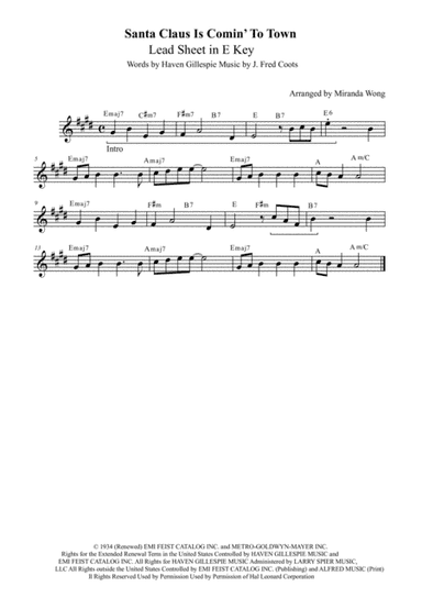 Santa Claus Is Comin' To Town (arr. Miranda Wong)