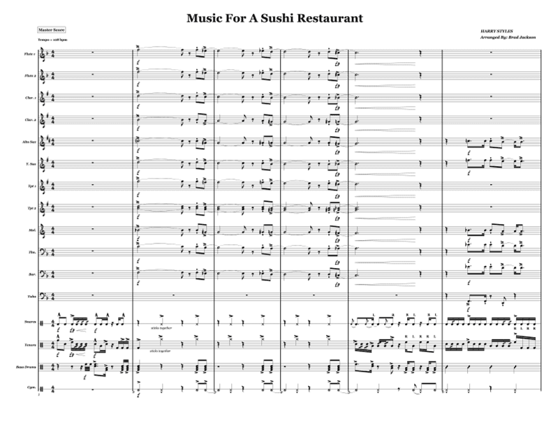 Music For A Sushi Restaurant (arr. Brad Jackson)