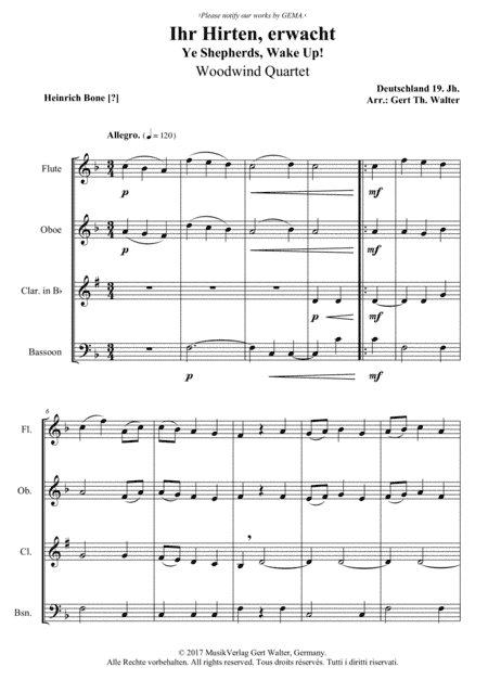 Ye Shepherds, Wake Up! (arr. Gert Th. Walter)