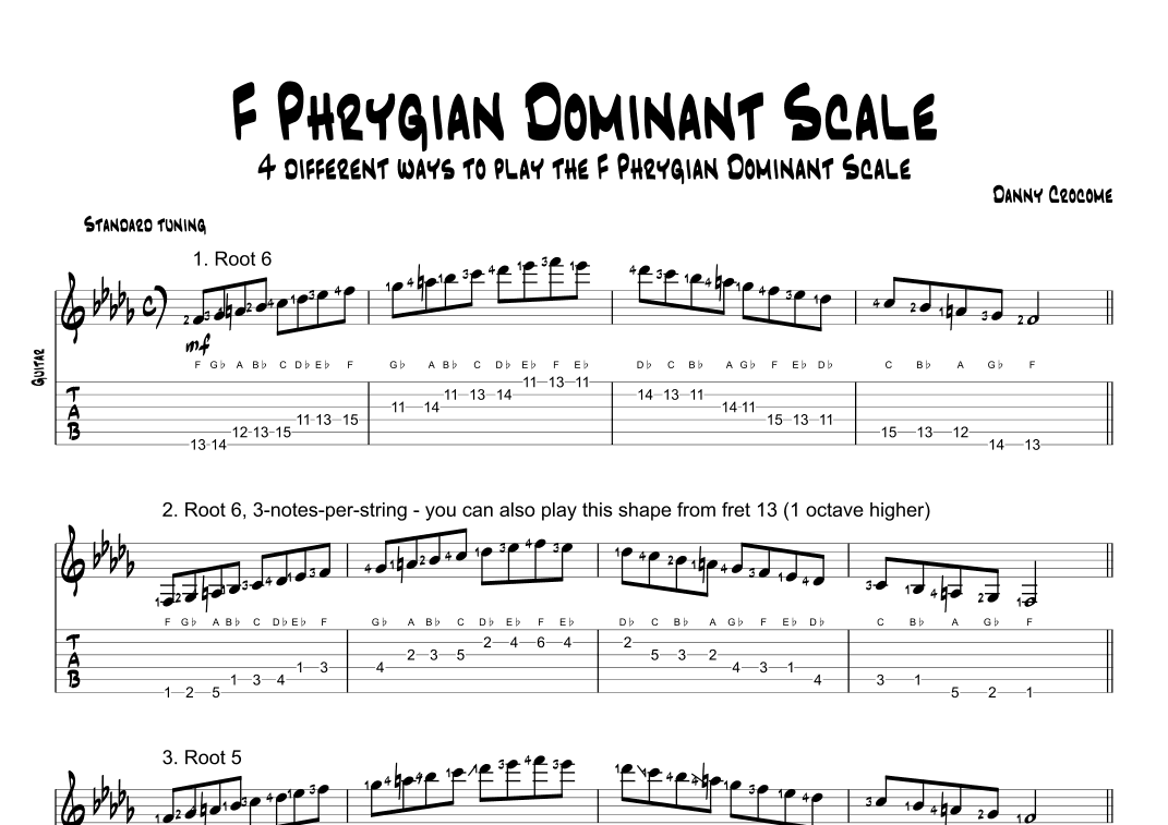 F Phrygian Dominant Scale (4 Ways to Play)