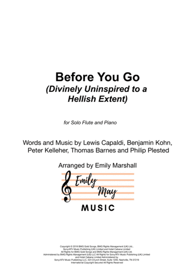 Before You Go (arr. Emily Marshall)