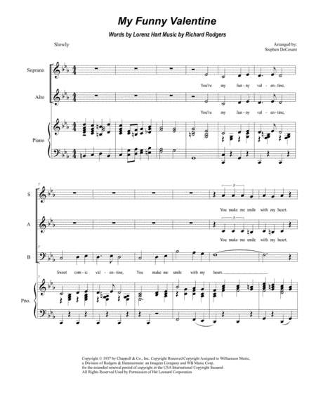 My Funny Valentine (arr. Stephen DeCesare)