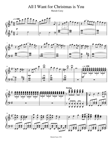 All I Want For Christmas Is You (arr. Eduardo Sabino)