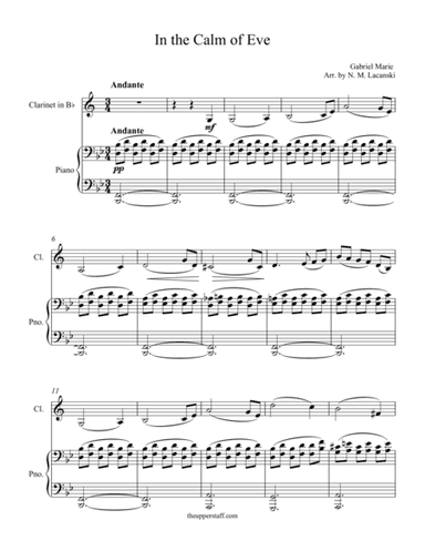 In the Calm of Eve (arr. Nick Lacanski)